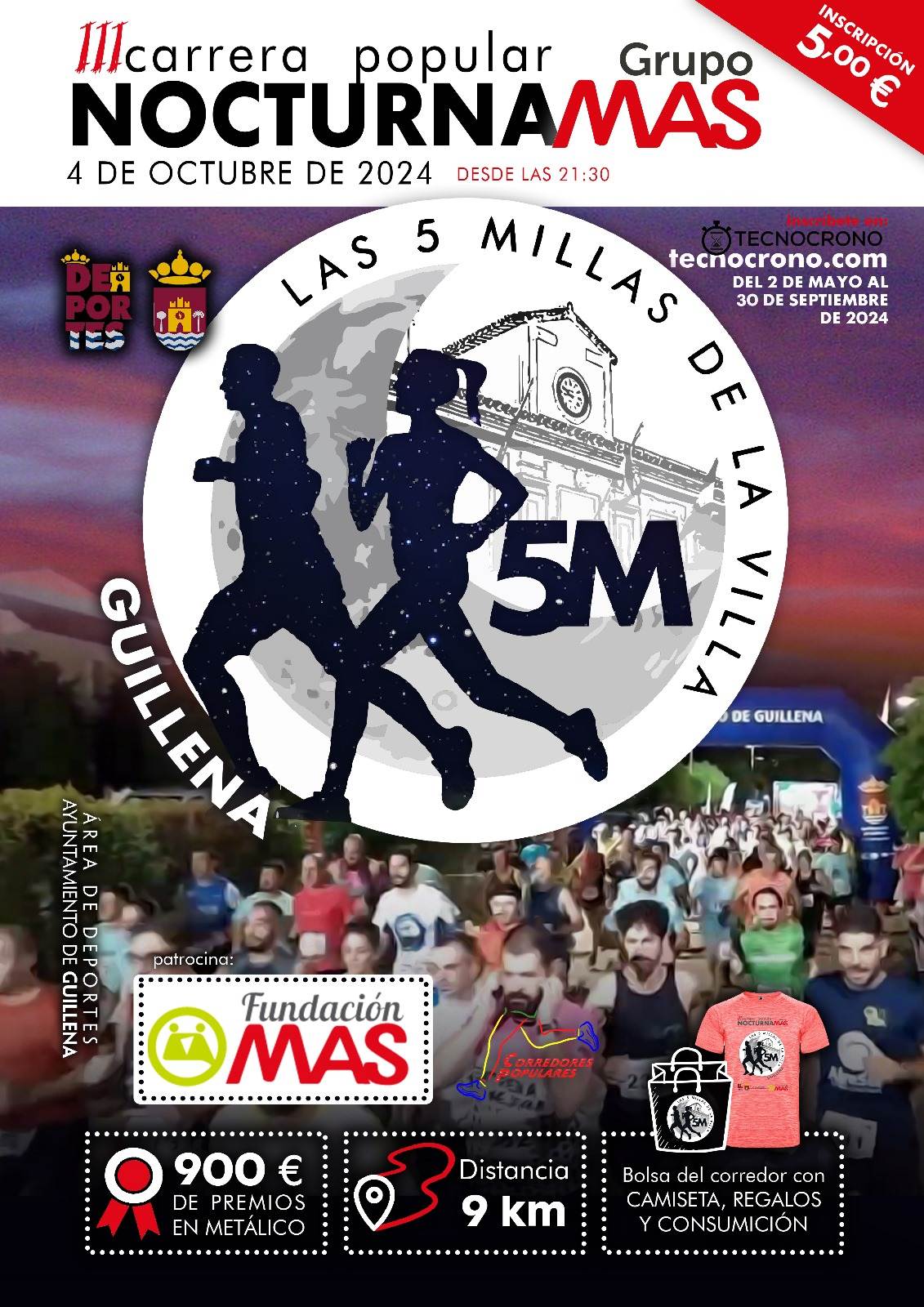 CARRERA POPULAR NOCTURNA LAS CINCO MILLAS DE LA VILLA - Inscríbete