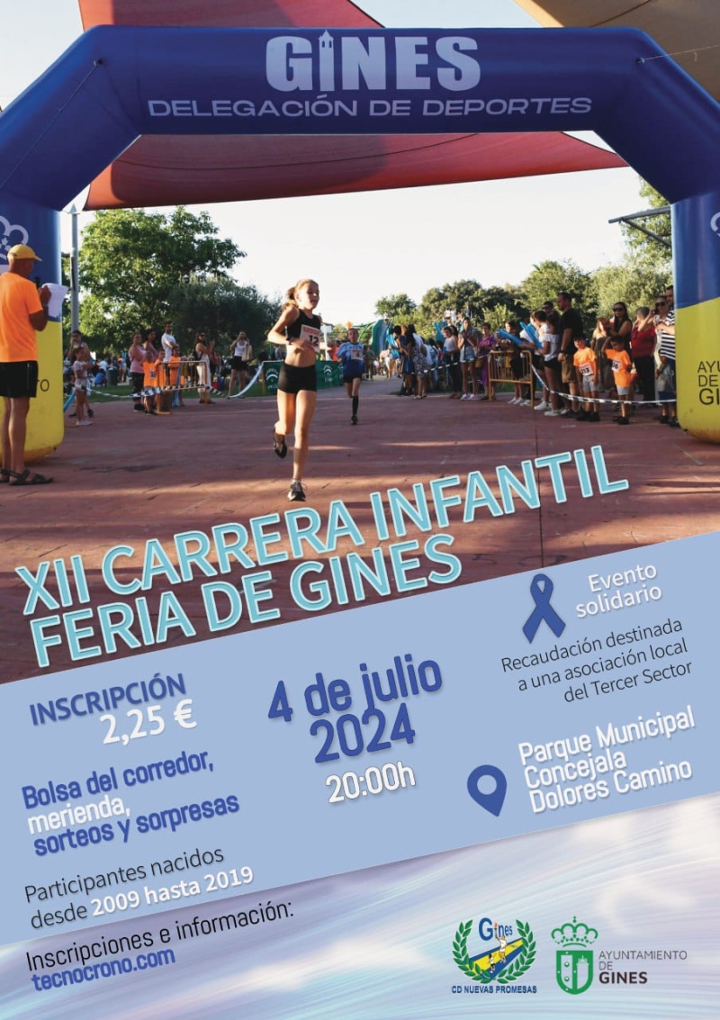 “XII CARRERA INFANTIL FERIA DE GINES” - Inscríbete