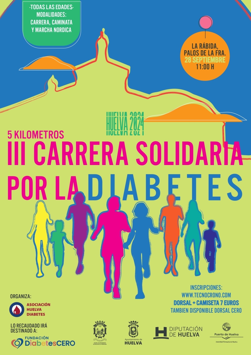 3ª  CARRERA SOLIDARIA POR LA DIABETES EN HUELVA 2024 - Inscríbete