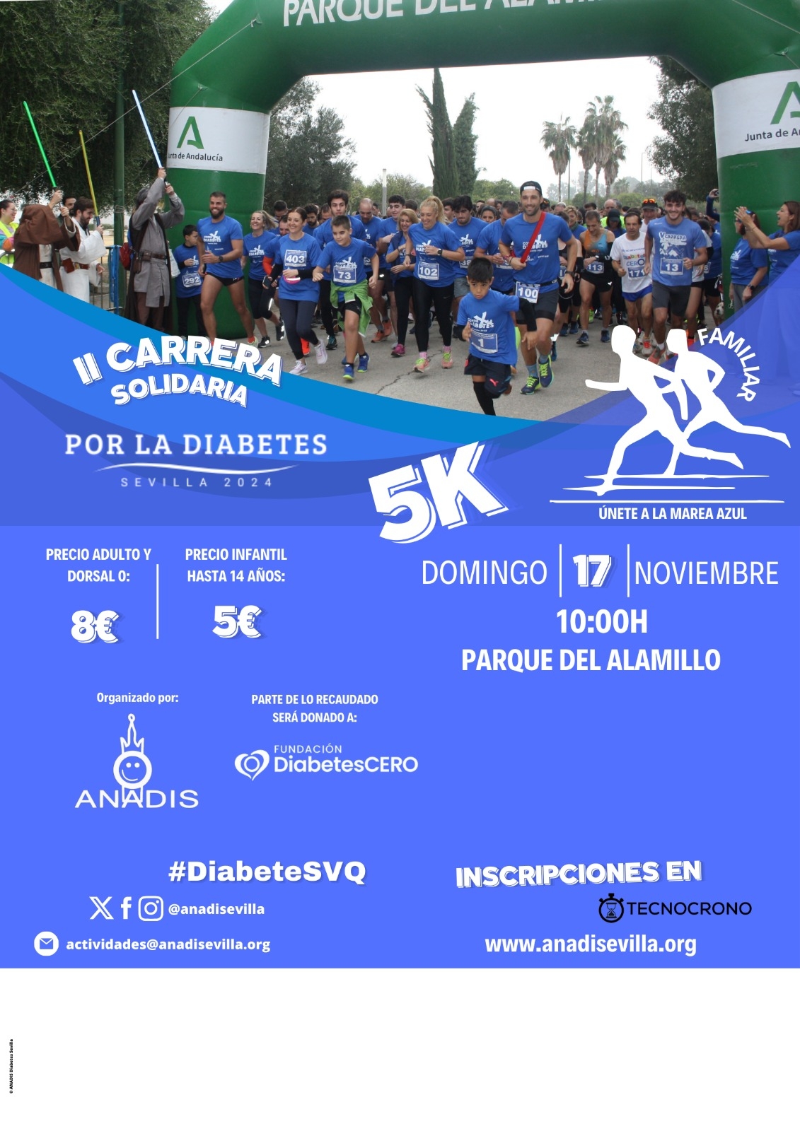 II CARERERA SOLIDARIA POR LA DIABETES EN SEVILLA - Inscríbete