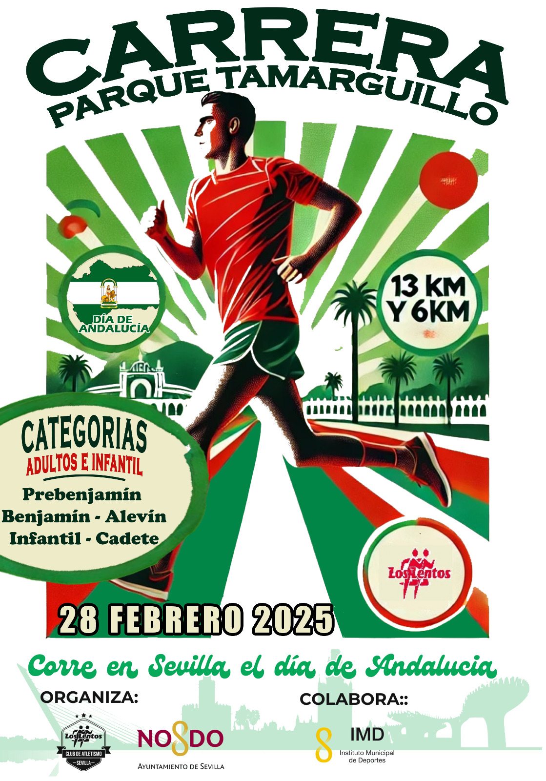 XIII CARRERA POPULAR PARQUE TAMARGUILLO, DIA DE ANDALUCÍA “POR LA INTEGRACIÓN” - Inscríbete