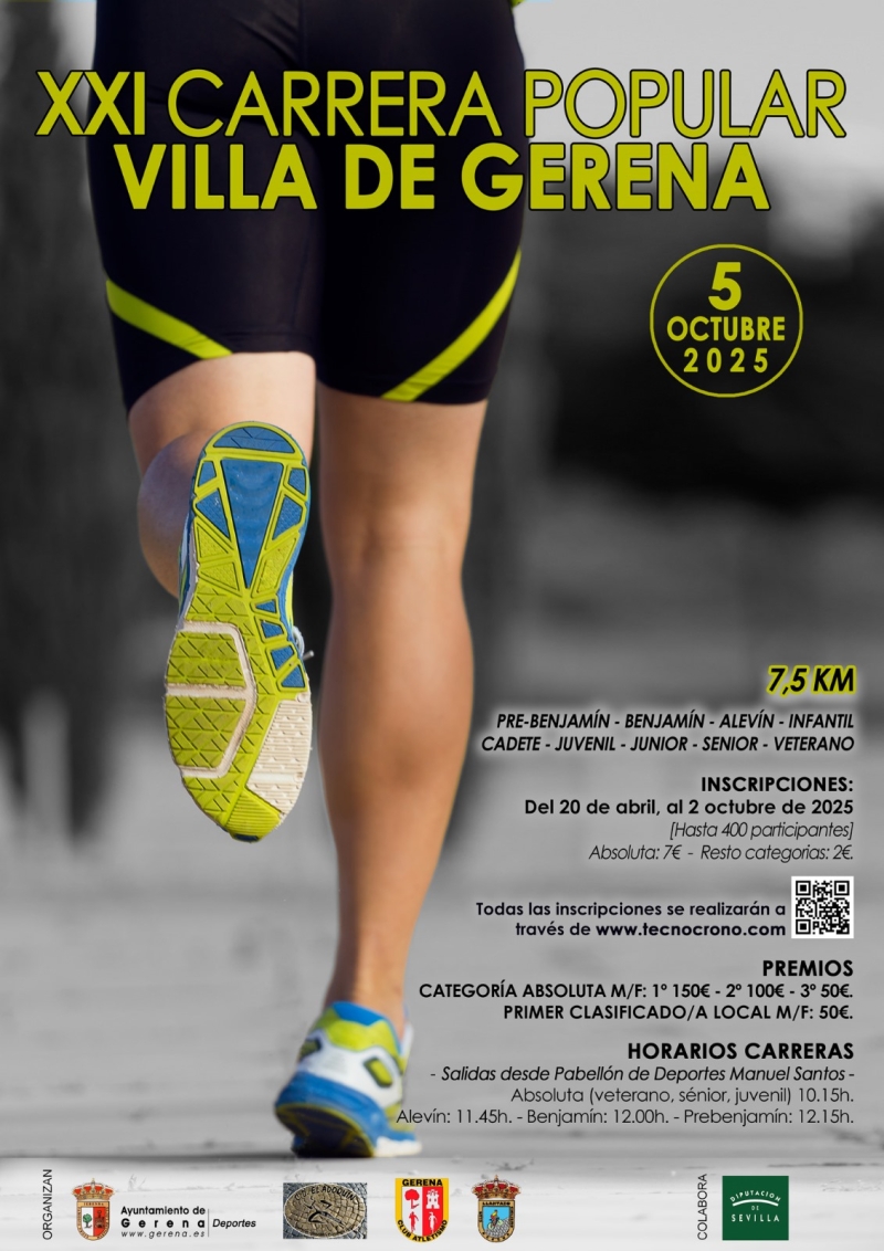 XXI CARRERA POPULAR VILLA DE GERENA - Inscríbete
