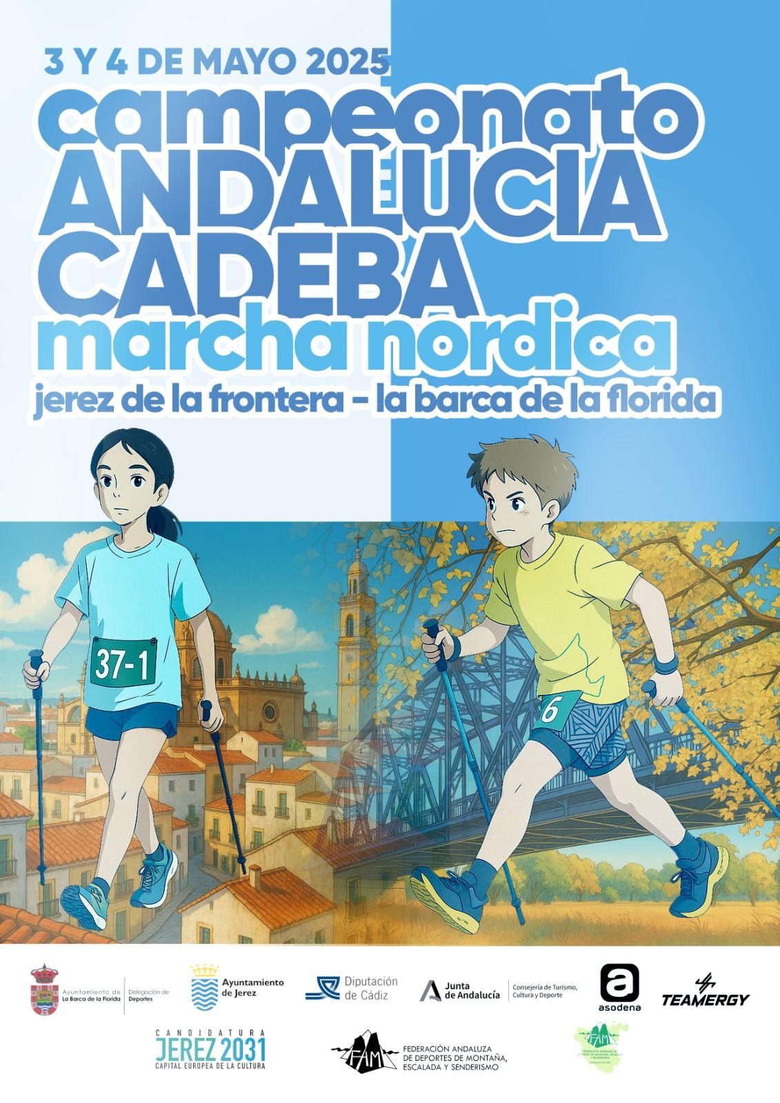 CAMPEONATO DE ANDALUCÍA DE MARCHA NÓRDICA LA BARCA DE LA FLORIDA - Inscríbete