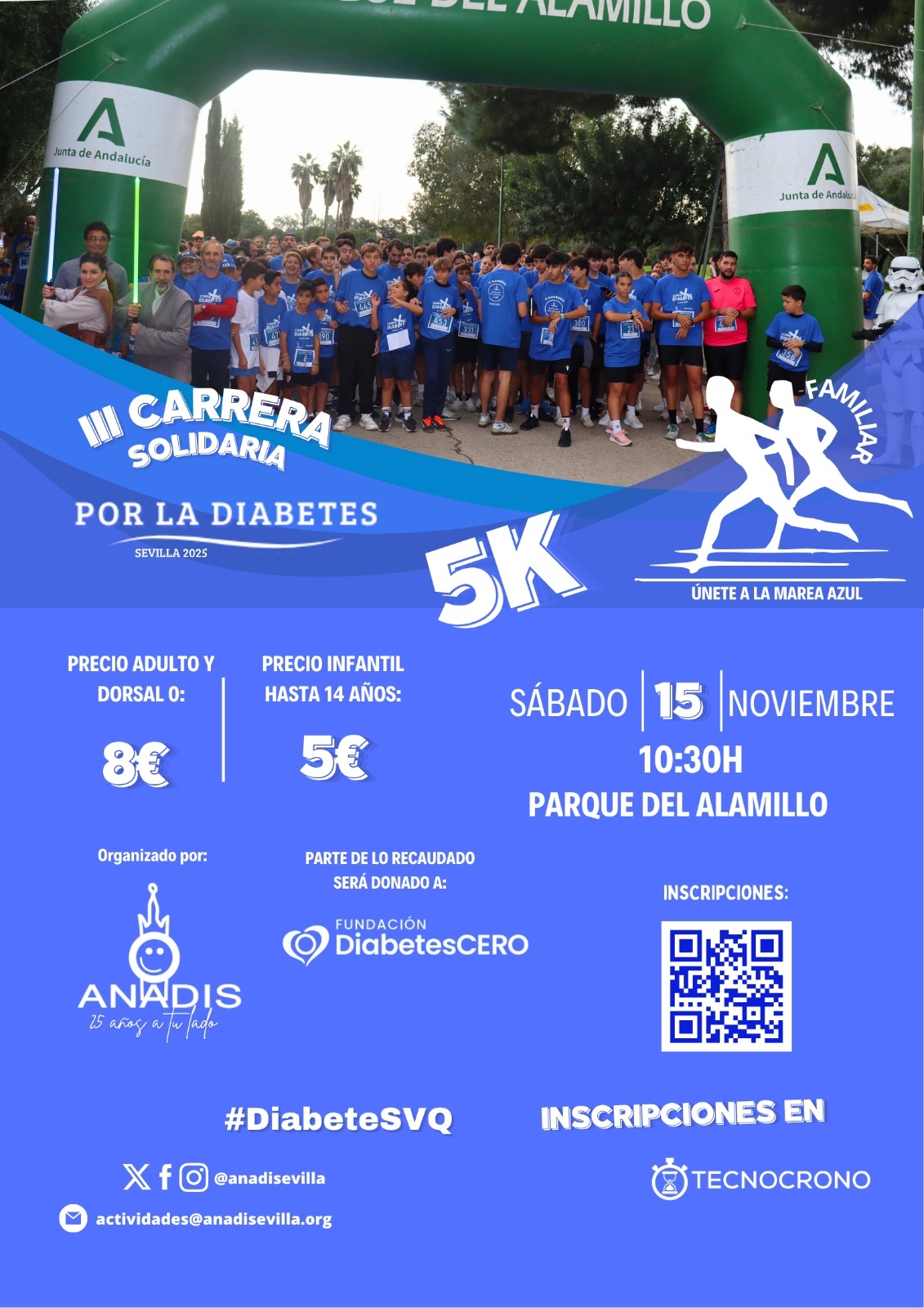 III CARRERA SOLIDARIA POR LA DIABETES EN SEVILLA - Inscríbete