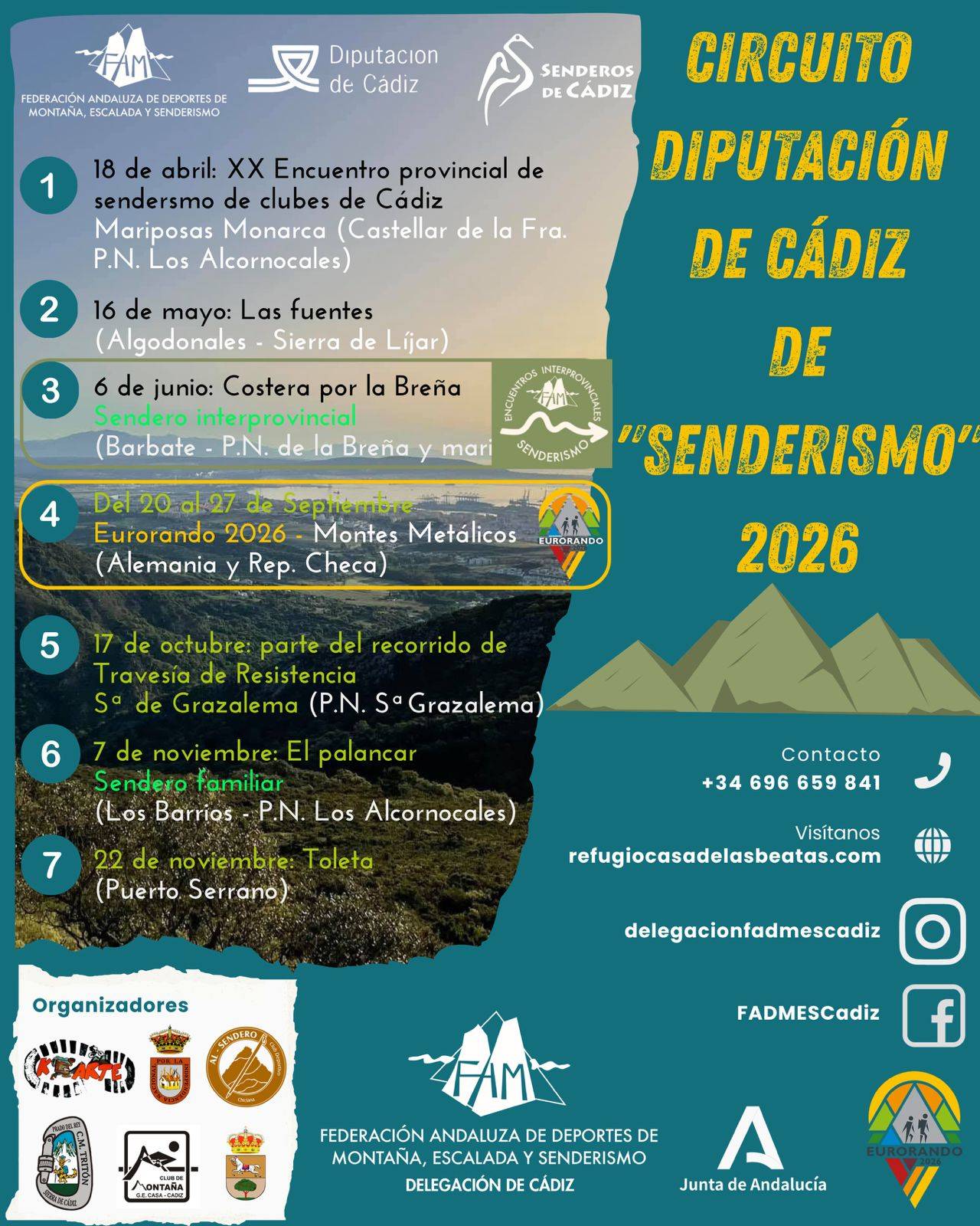 “CIRCUITO DIPUTACIÓN DE CÁDIZ DE SENDERISMO 2026” - Inscríbete