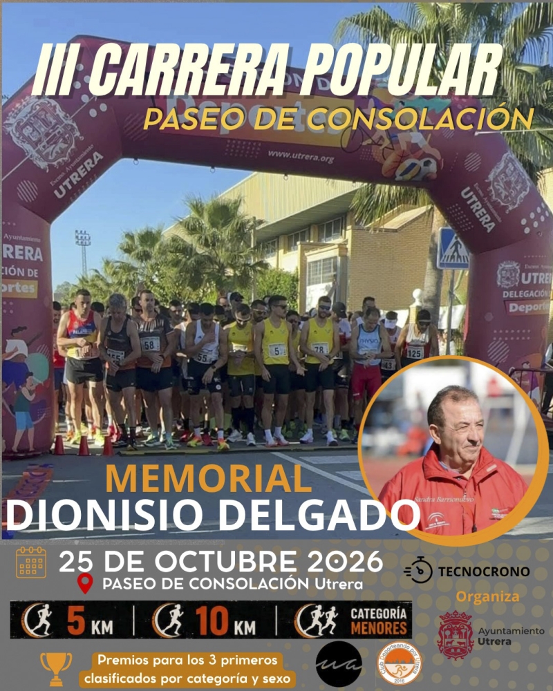 CARRERA POPULAR PASEO DE CONSOLACION – MEMORIAL DIONISIO DELGADO - Inscríbete