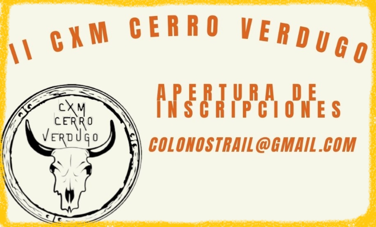 Inscripción  - II CXM CERRO VERDUGO