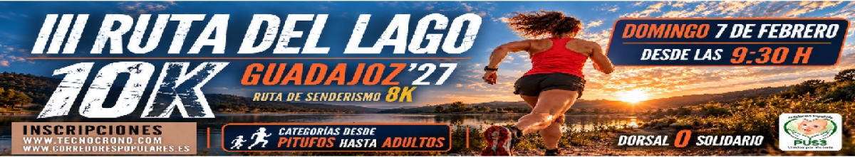 III CARRERA RUTA DEL LAGO 10K GUADAJOZ 2027