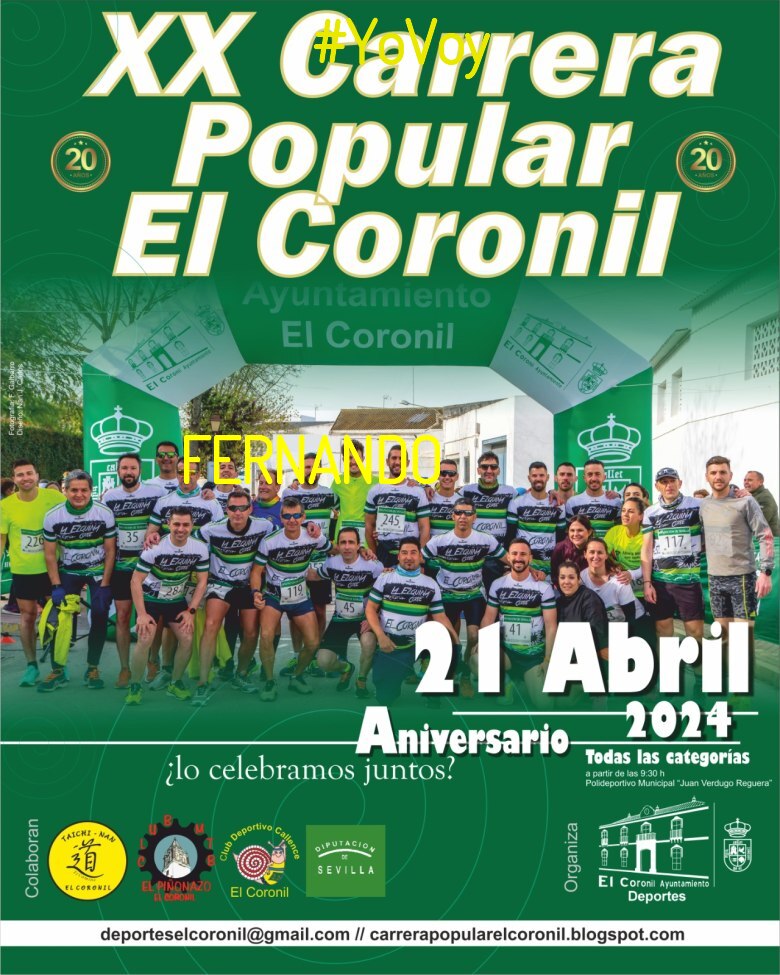 #YoVoy - FERNANDO (XX CARRERA POPULAR EL CORONIL)