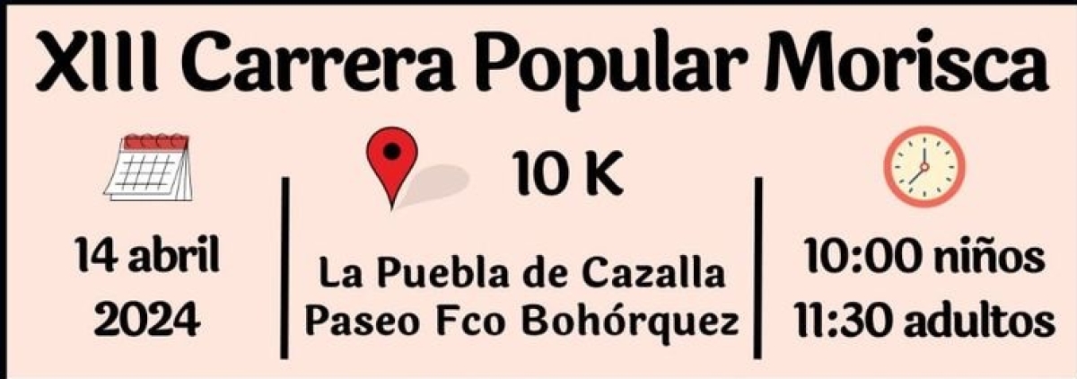 Estadísticas del evento  - XIII CARRERA POPULAR MORISCA